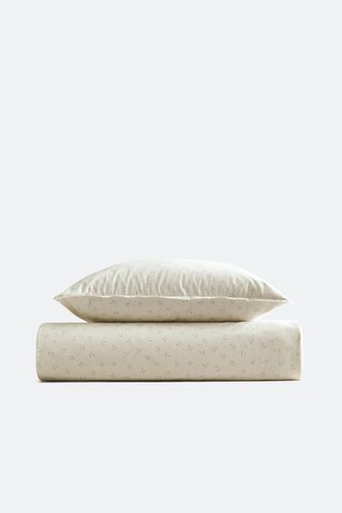 Zara Mavimsi - MİNİ ÇİÇEK DESENLİ PAMUKLU NEVRESİM