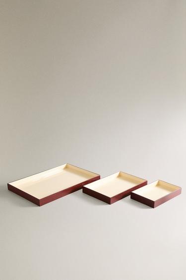 PLATEAU GIGOGNE LAQUÉ I COLIN KING - Écru de Zara - Image 1