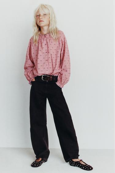 BLUSA ESTAMPADA COM FLORES - Rosa da Zara