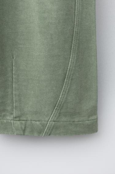 PANTALON BAGGY EN JERSEY ÉPAIS - Vert clair de Zara - Image 3