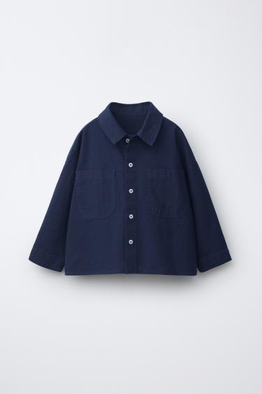 ZARA TIMELESS - CHEMISE À CARREAUX AVEC COTON ET LIN - Indigo de Zara - Image 3