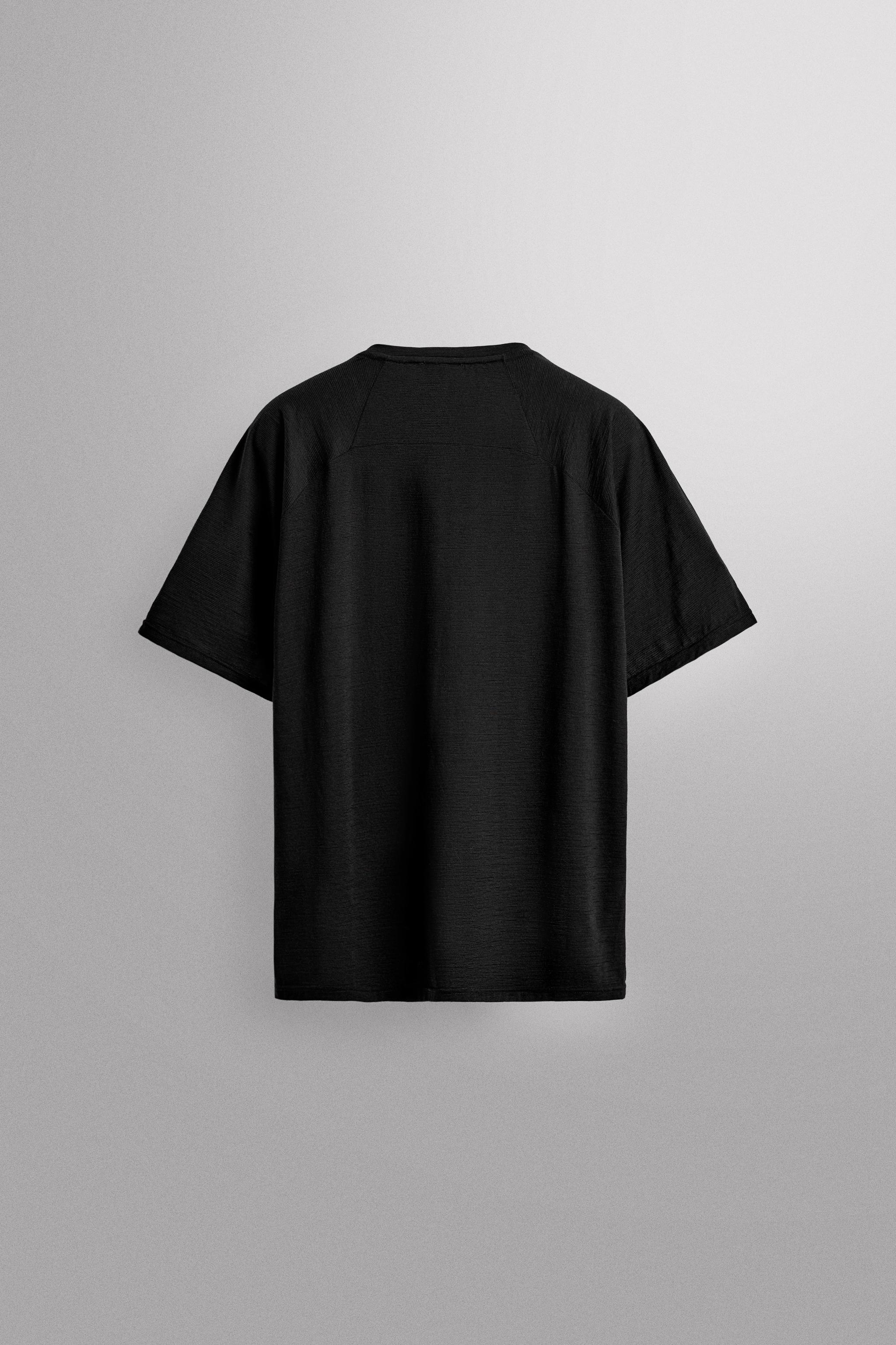 WOOL BLEND STRIPED JACQUARD T-SHIRT