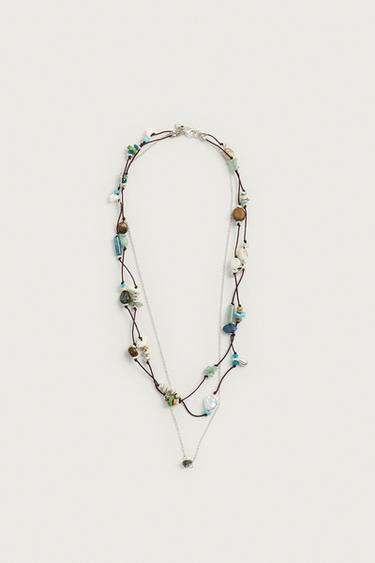 PACK OF 2 MIXED NECKLACES - Multicoloured by Zara