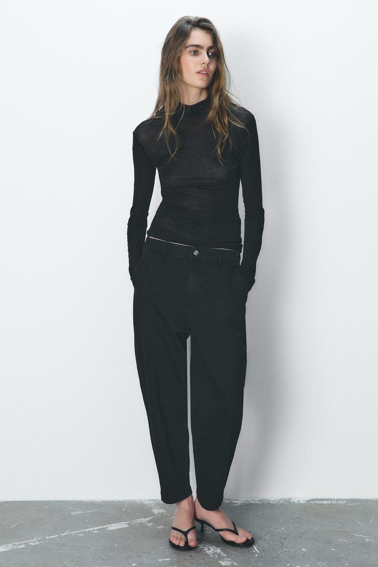 Z1975 CARROT FIT HIGH-WAIST JEANS Black ZARA South Africa