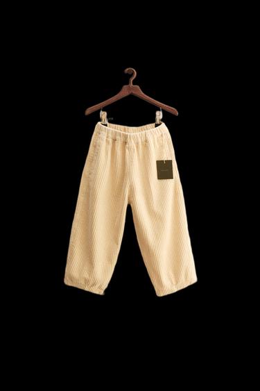 ZARA TIMELESS - BALLOON CORDUROY TROUSERS - Sand by Zara - Image 0