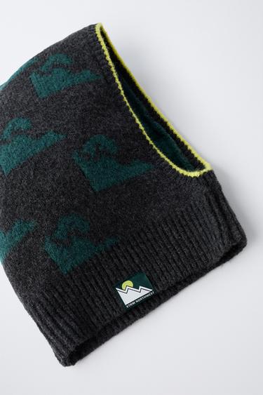 PRINTED KNIT BALACLAVA SKI COLLECTION - Black by Zara - Image 1