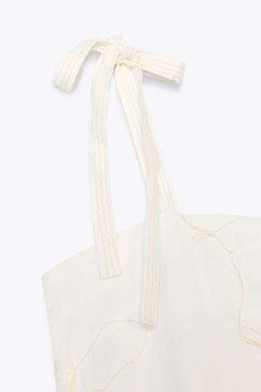 TOP BRODÉ ZW COLLECTION - Écru de Zara - Image 6