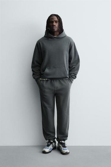 Zara RELAXED FIT JOGGING PANTS - Dark anthracite - Image 0