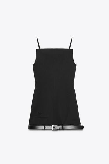 SHORT DRESS WITH HIP BELT - Black by Zara - Image 9