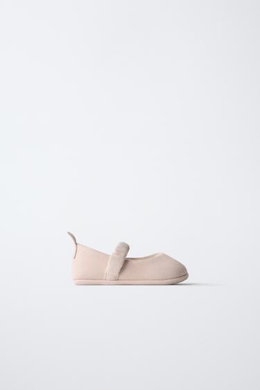 Zara KOŽNE BALETANKE – Roze – Slika 0