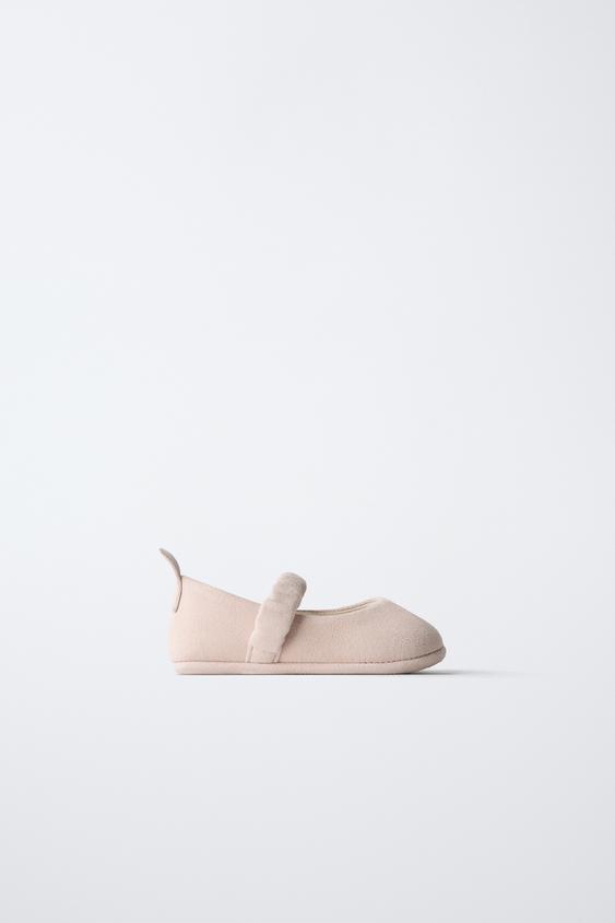 BALLERINES EN CUIR - Rose de Zara - Image 0