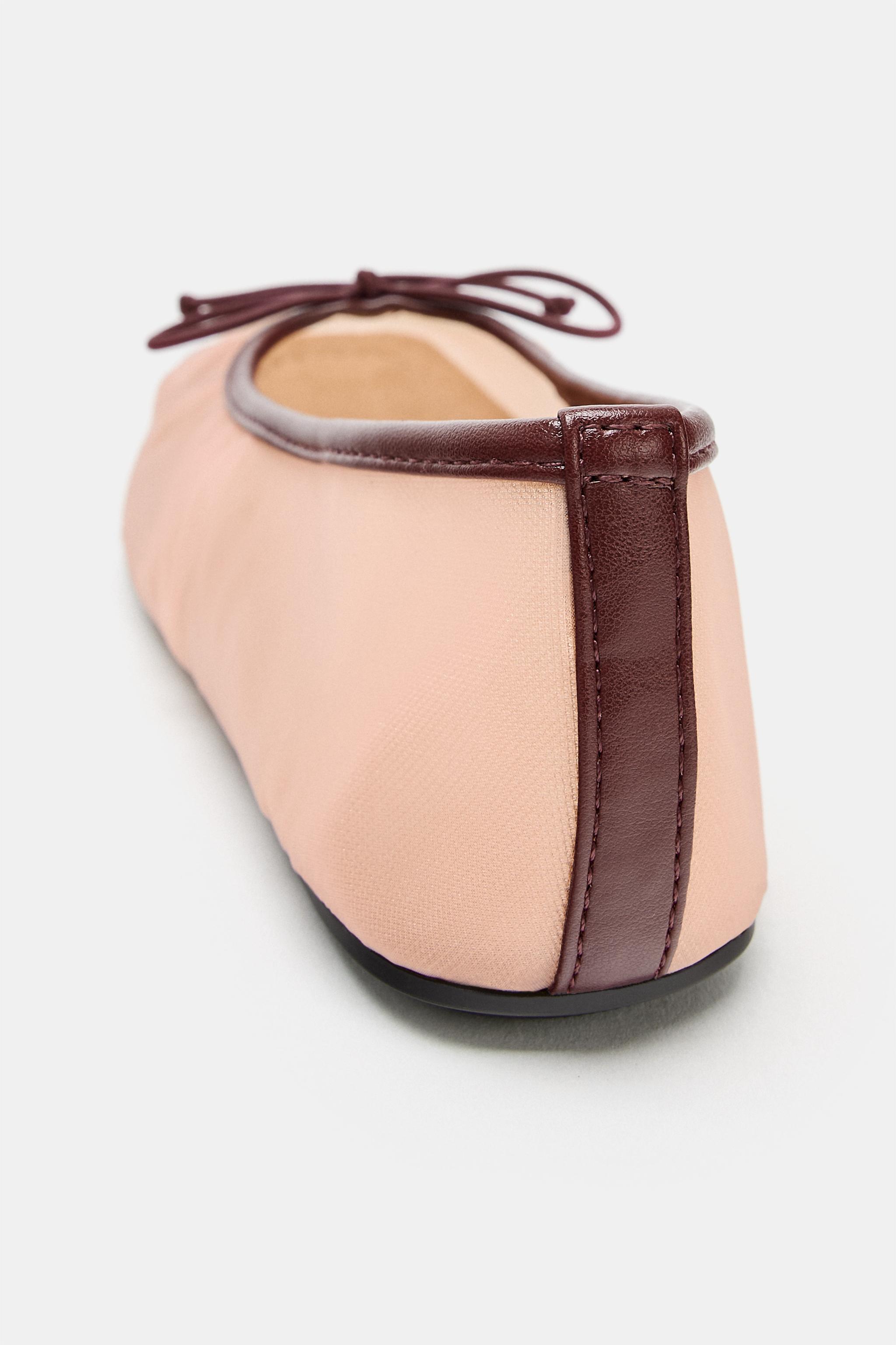 Обувь Zara MESH BOW BALLET FLATS — фото 5