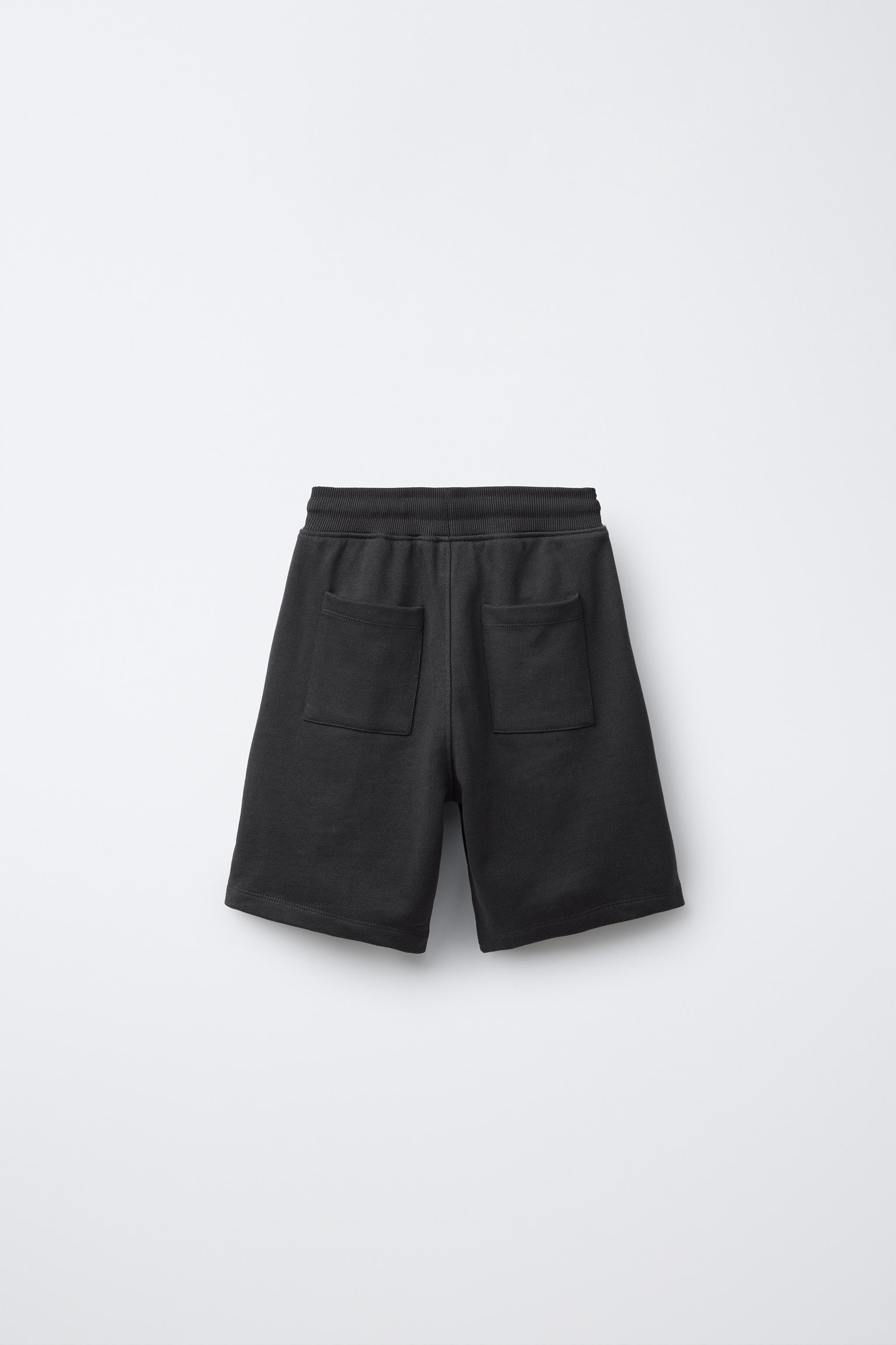 WIDE PLUSH SHORTS - Anthracite grey | ZARA United States