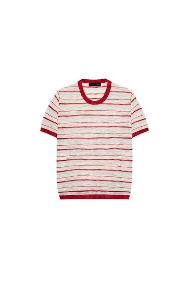 TOP PUNTO RAYAS MANGA CORTA - Multicolor de Zara