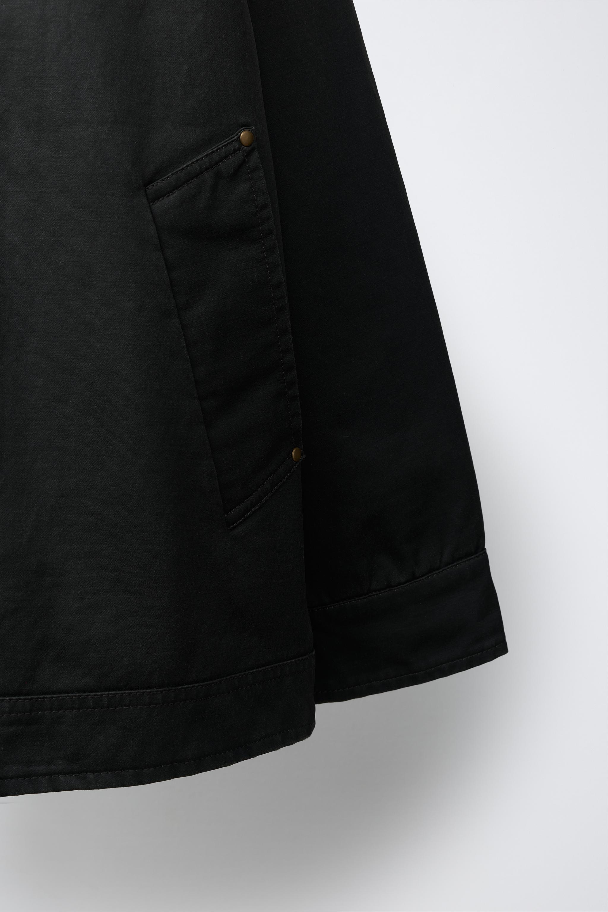BLOUSON CIRÉ À COL CONTRASTÉ