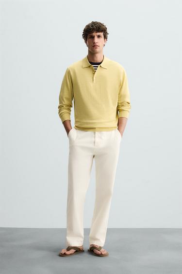 PANTALÓN CHINO REGULAR FIT - Crudo de Zara