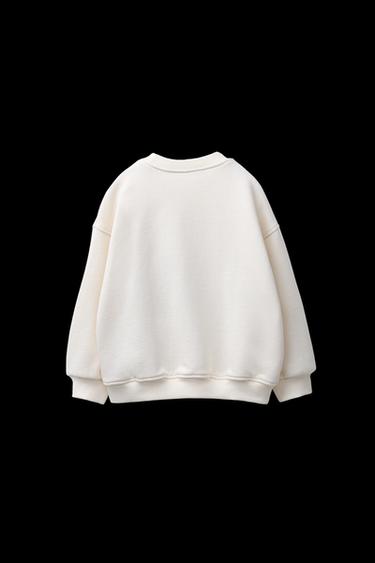 Zara LILO & STITCH © DISNEY PRINTED SWEATSHIRT - Ecru