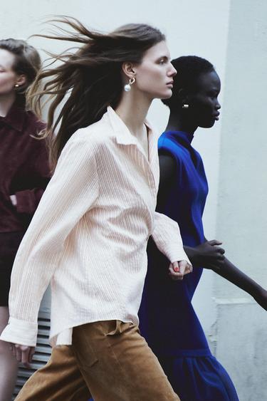 MIDI DRESS WITH MATCHING DETAIL - Bluish by Zara - Image 0