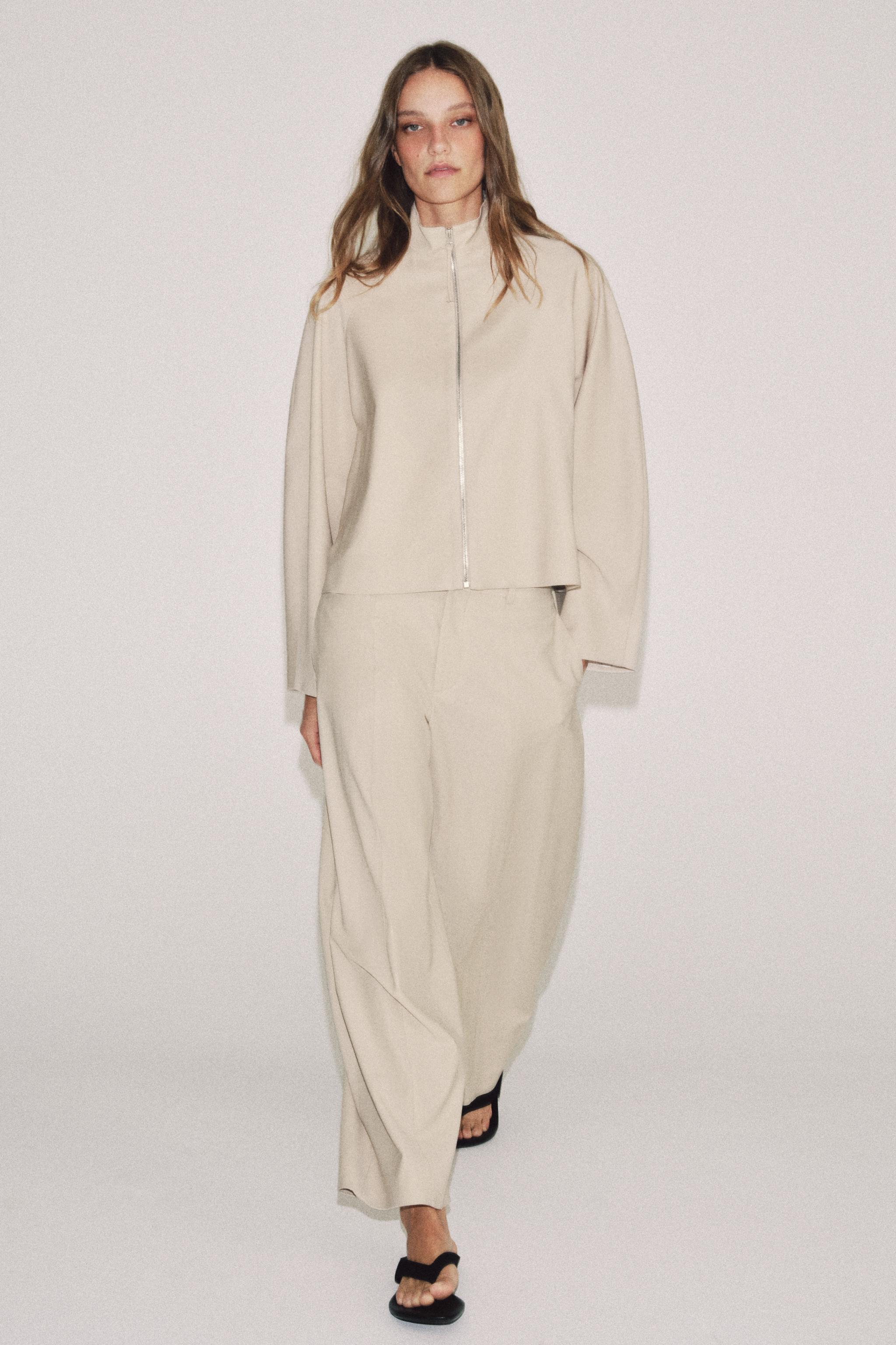 ZW COLLECTION WOOL BLEND BALLOON PANTS