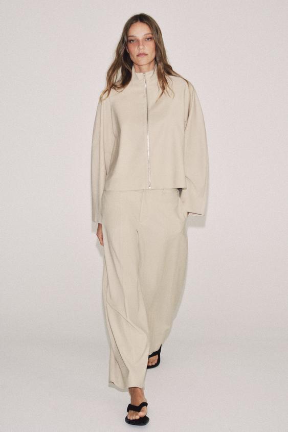 ZW COLLECTION WOOL BLEND BALLOON PANTS from Zara - $129