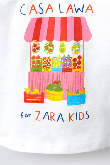 CASA LAWA X ZARA KIDS PRINTED T-SHIRT - White by Zara - Image 3