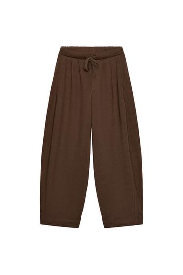 Zara BALLOON PANTS - Light brown