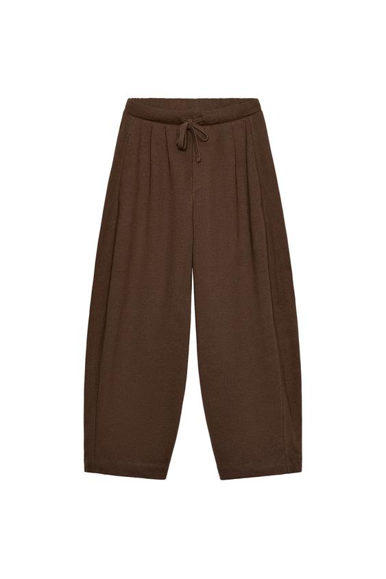 Pantalon large à plis marqués - Marron foncé - FEMME | H&M FR Pantalon large à plis marqués - Marron foncé - FEMME | H&M FR