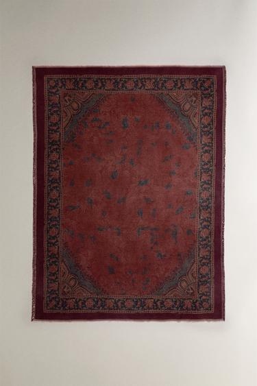 JACQUARD DEKEN PAISLEY - Bruinrood van Zara - Afbeelding 0
