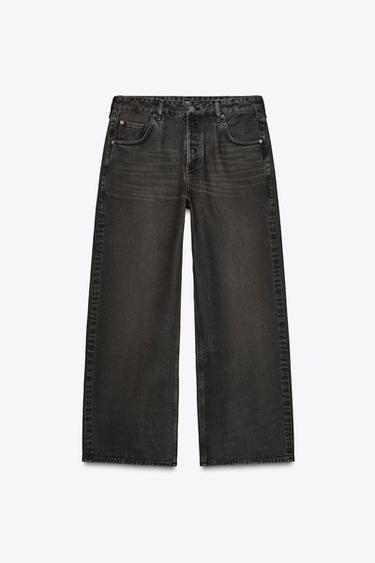 JEANS ZW COLLECTION RECTOS TIRO MEDIO - Gris de Zara - Imagen 0