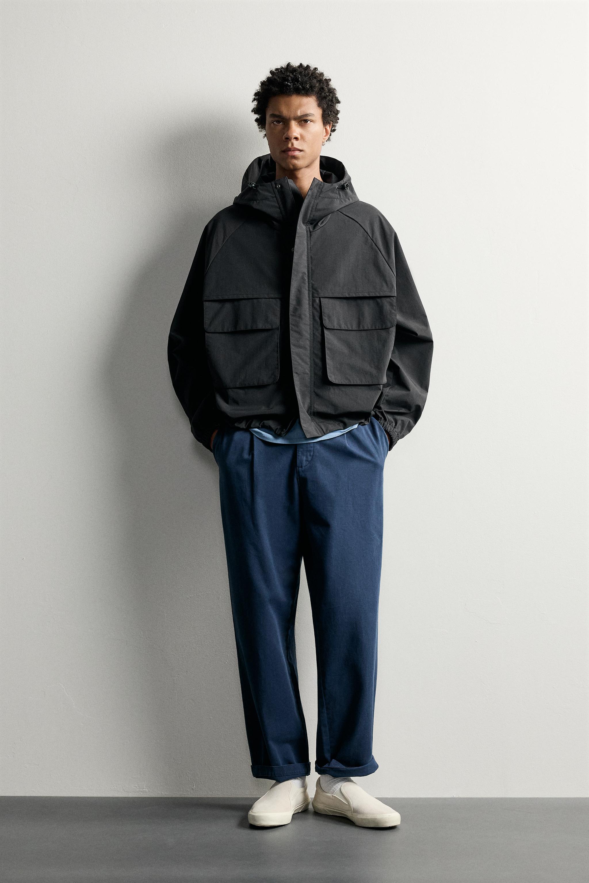Мужские куртки Zara WATER-REPELLENT RELAXED FIT JACKET