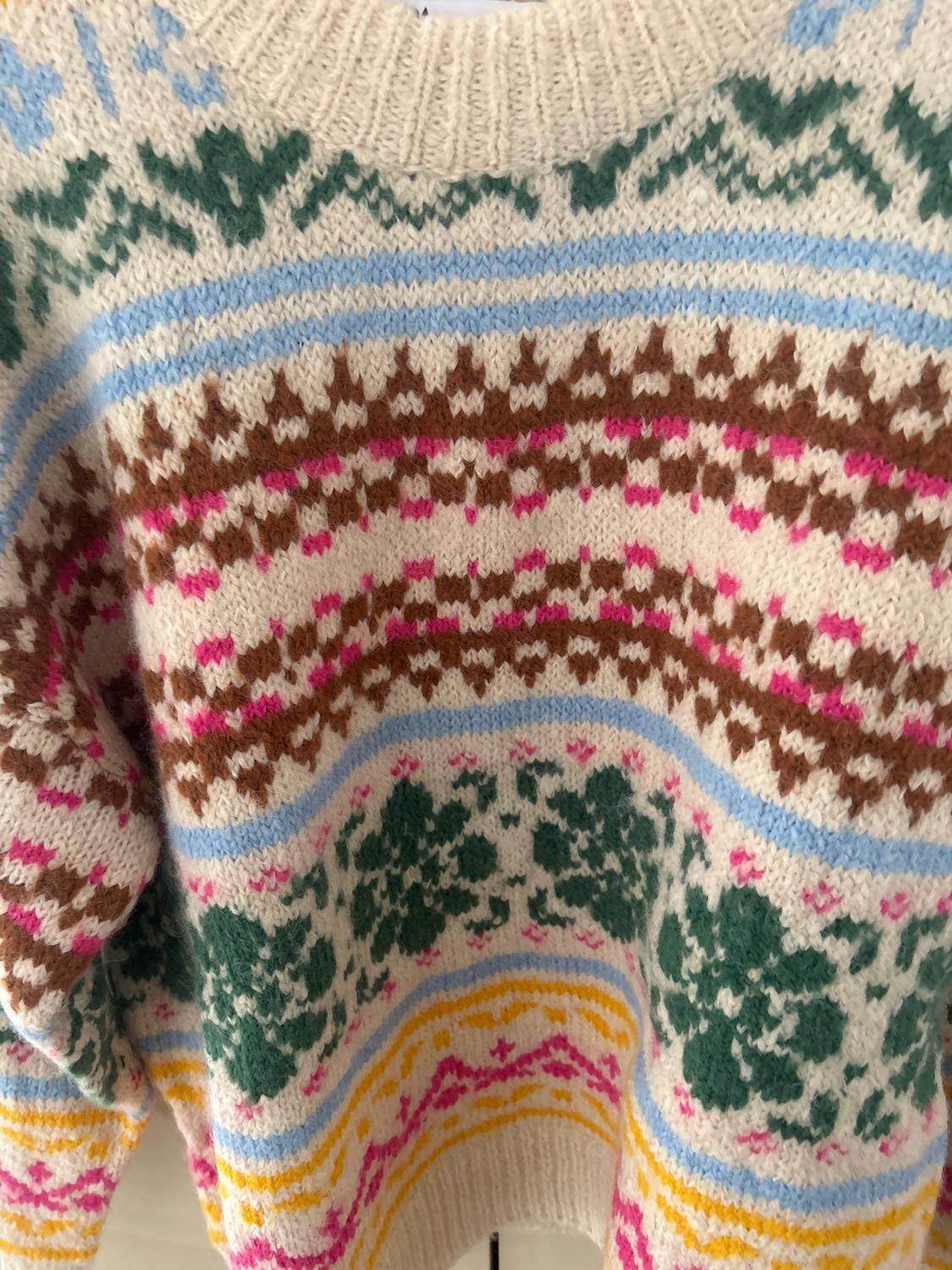 OVERSIZED JACQUARD KNIT SWEATER - Image 3