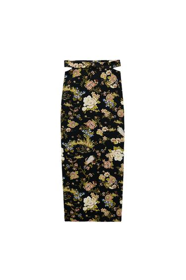 PRINTED CUT-OUT SKIRT