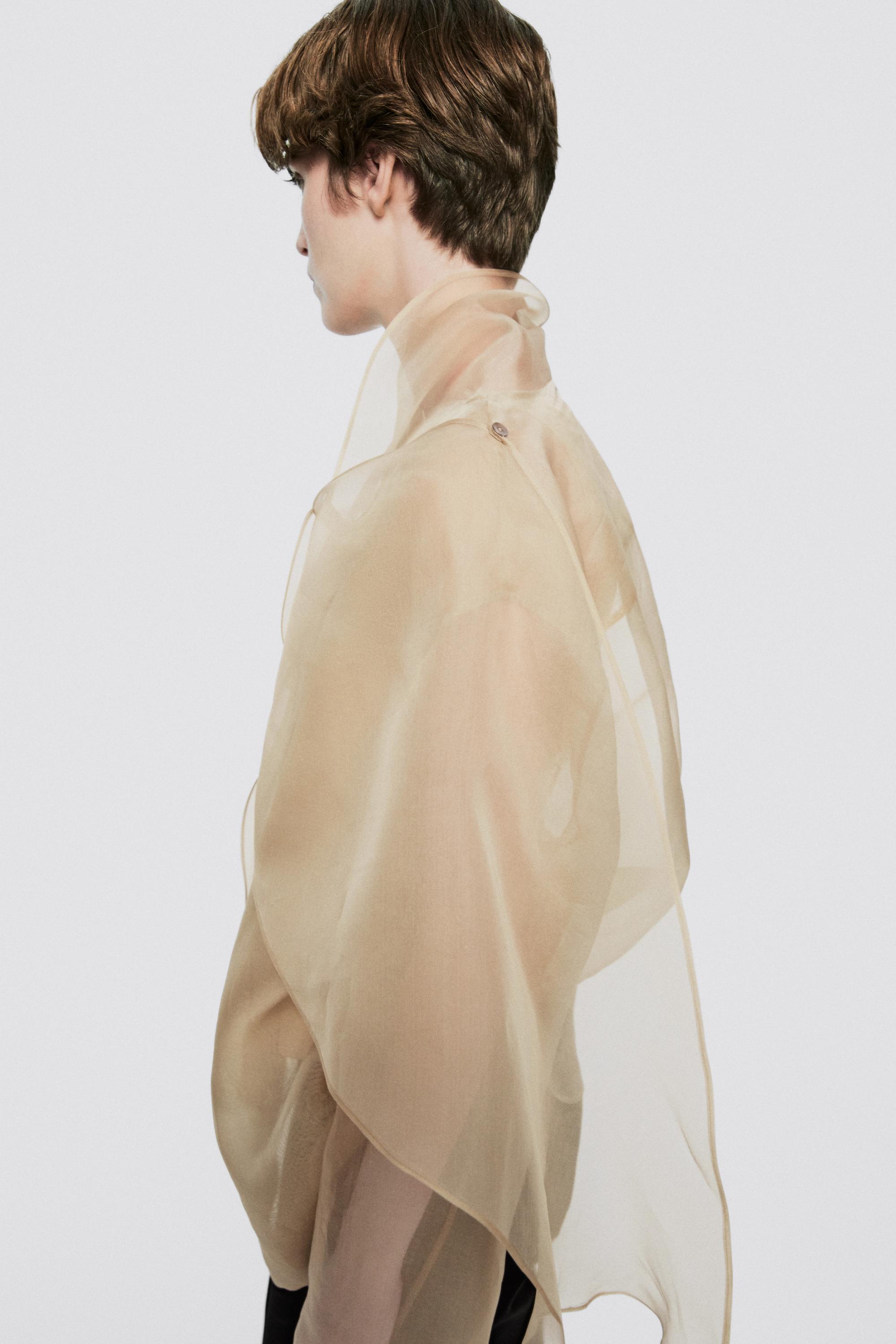 Blouse fluide organza détail foulard - LIMITED EDITION