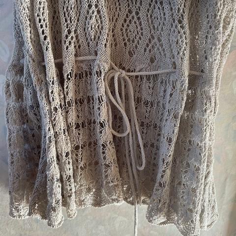 POINTELLE KNIT TOP WITH RUFFLE - Image 4