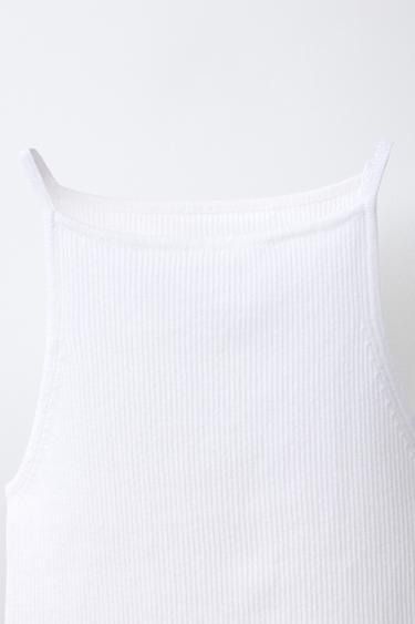 RIBBED KNIT TOP - Oyster-white by Zara - Image 2