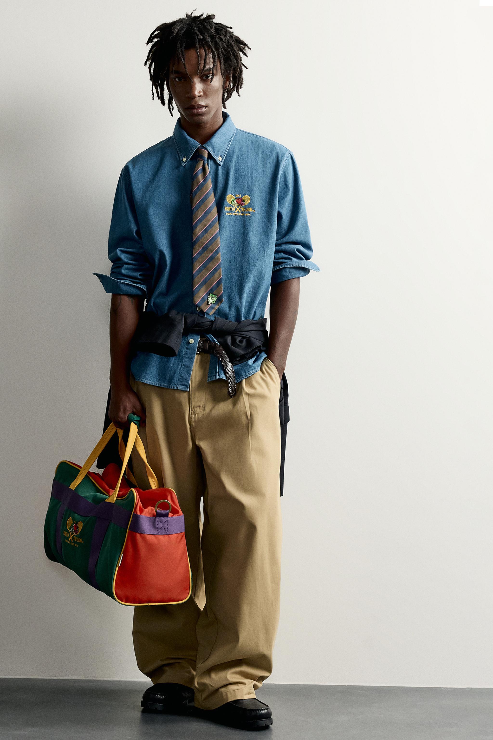 CHEMISE EN JEAN BRODÉE FRUIT OF THE LOOM™