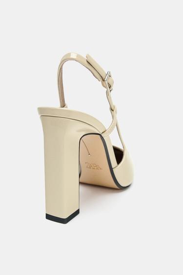 SLINGBACK HEELS - Ecru White by Zara - Image 4
