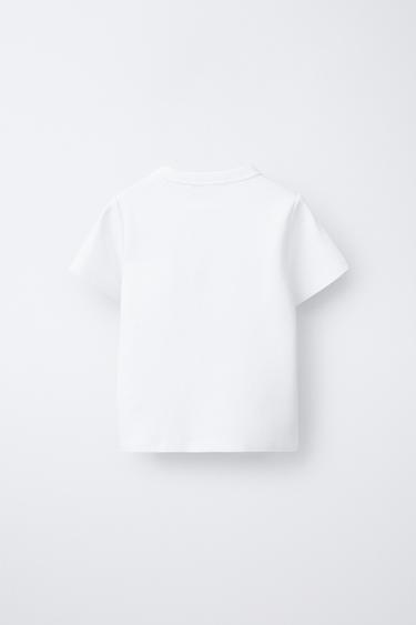 T-SHIRT UNI INTERLOCK - Blanc de Zara - Image 1