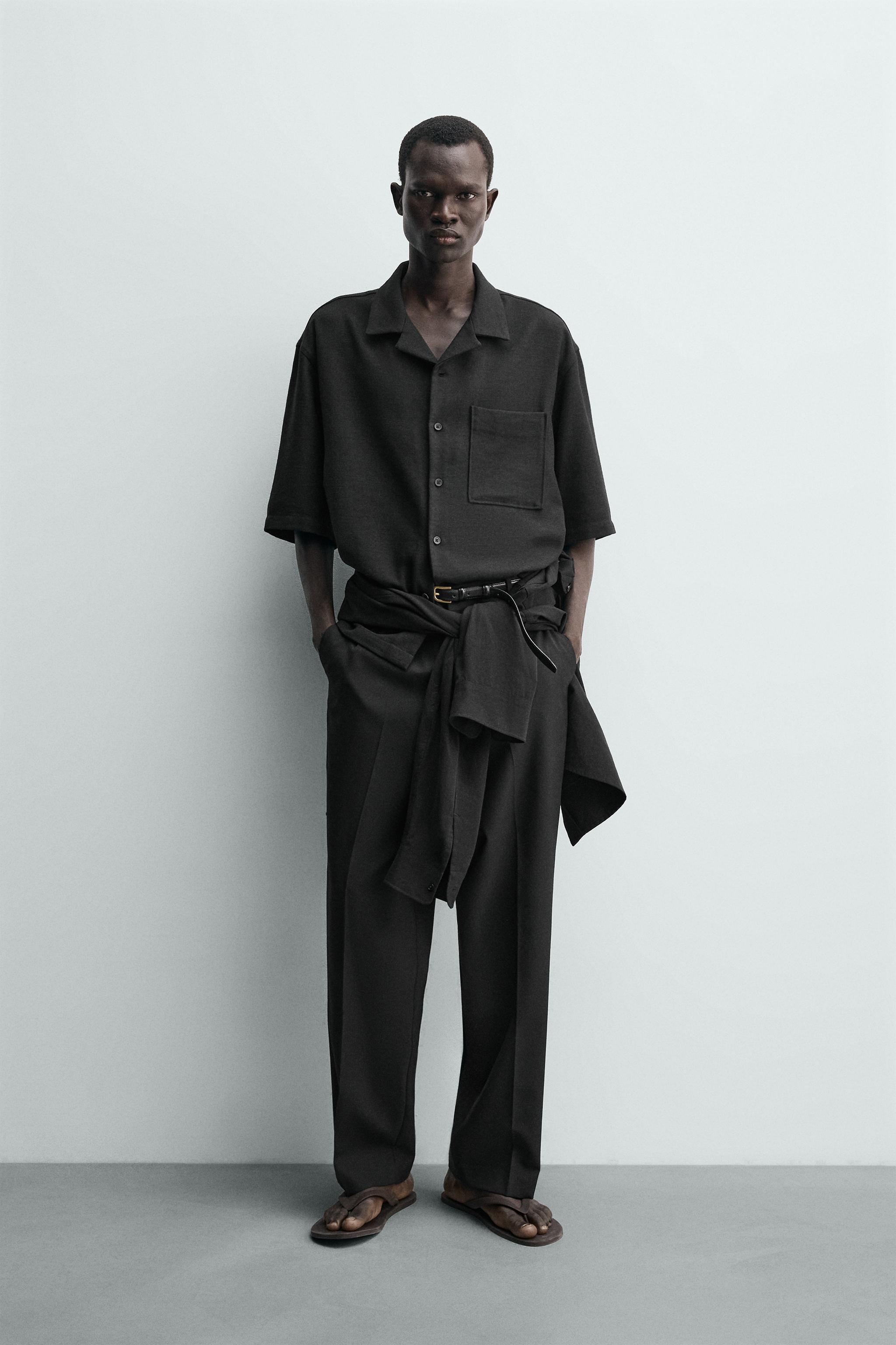 BOXY FIT TEXTURED SHIRT