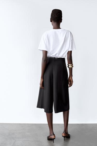 LONG BERMUDA SHORTS WITH CHAIN BELT - Black by Zara - Image 6
