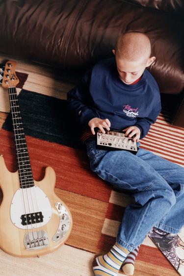 მაისური რელიეფური პრინტით - Zara-ს Blue