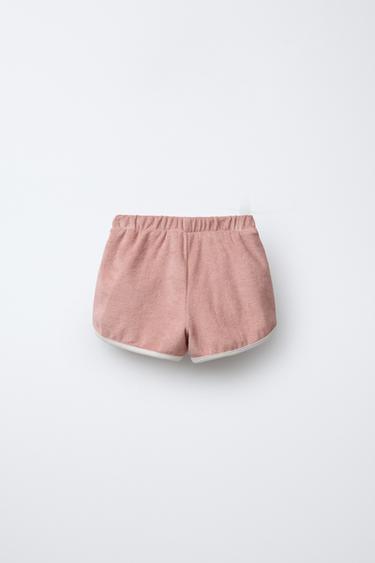 SHORT SERVIETTE LISERÉS CONTRASTANTS - Rose pâle de Zara - Image 1