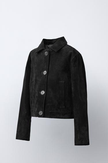 100% LEATHER JACKET - Black by Zara - Image 1