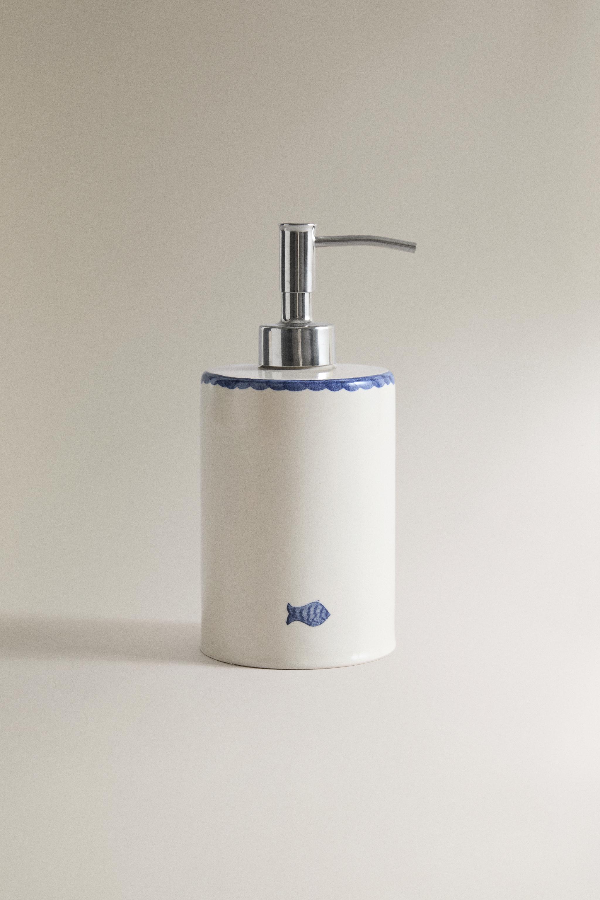 DISTRIBUTEUR SAVON CÉRAMIQUE POISSON