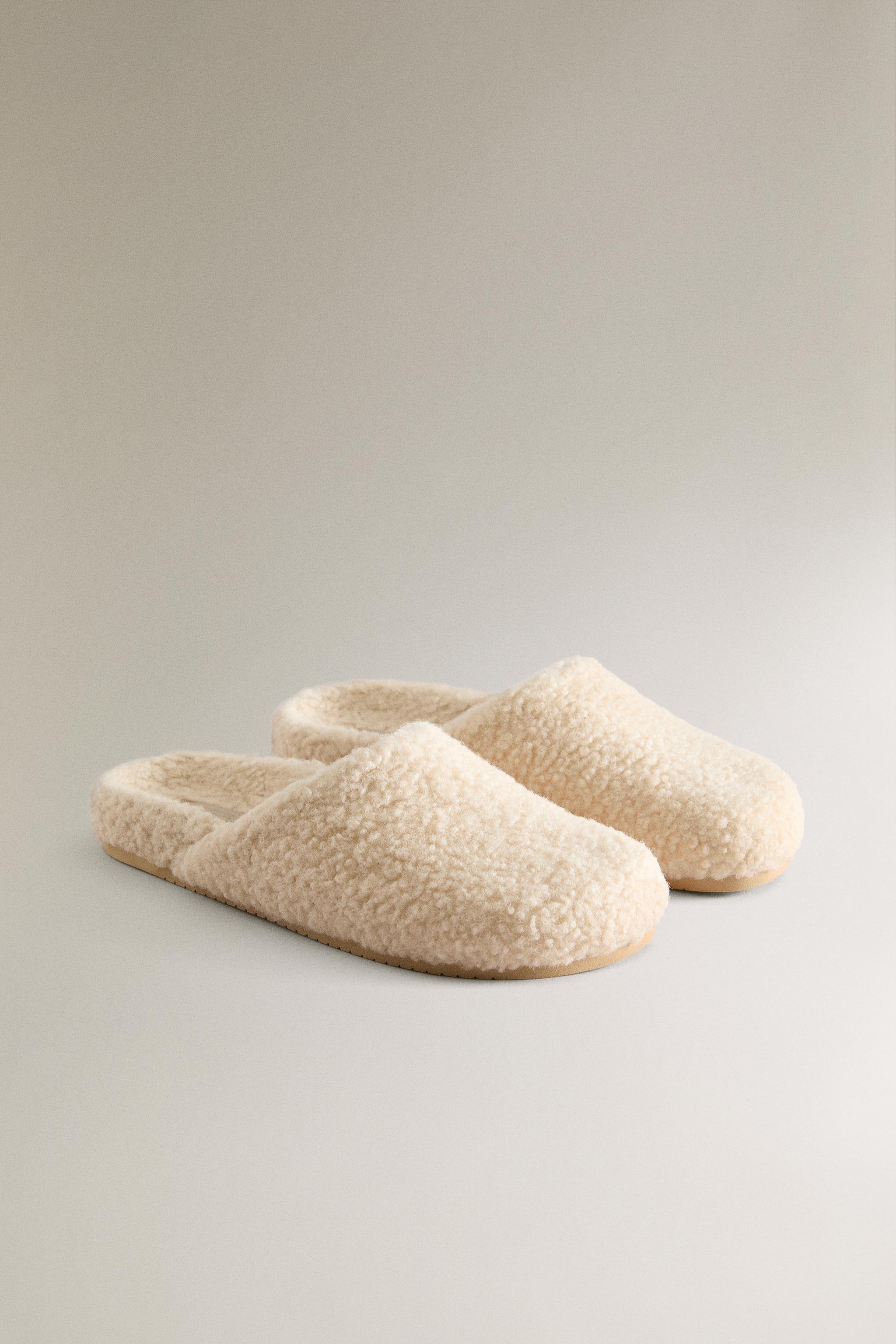 nalu＊-11138 FAUX SHEARLING CLOGS - Beige | ZARA Canada