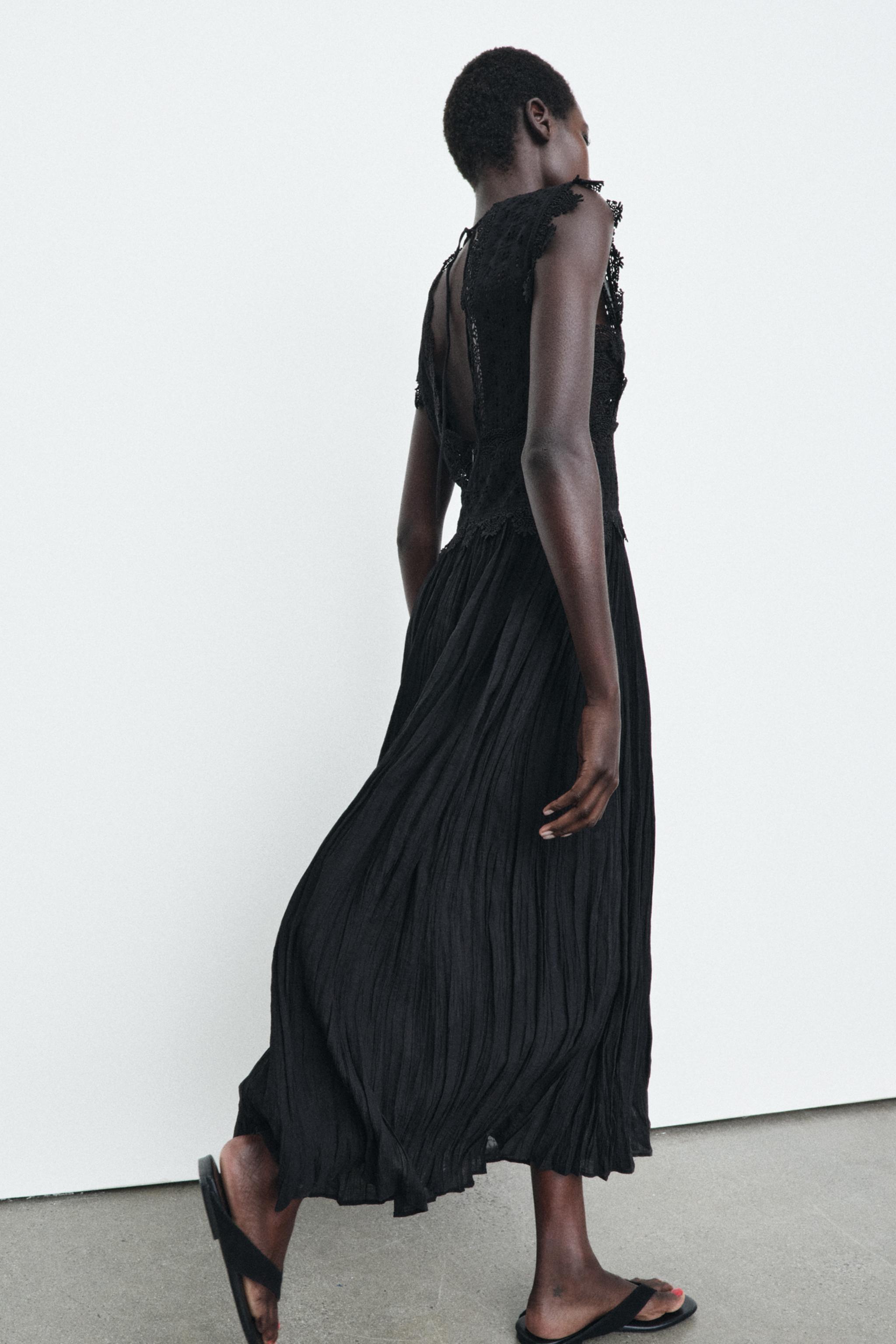 puff sleeve black midi dress CHIC V-NECK MIDI DRESS WITH DRAMATIC PUFF SLEEVES (BLACK) Dress Code Chic Official