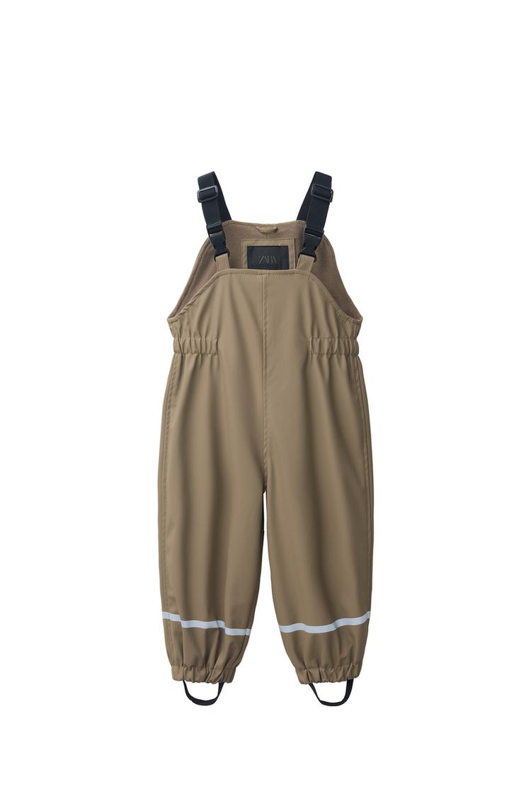 WATER-RESISTANT RUBBERIZED OVERALLS — Brown / Taupe