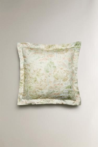 TAIE D’OREILLER IMPRIMÉ JARDIN - Vert de Zara - Image 1