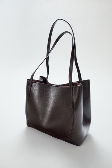 TOTE BAG WITH DETAILS - Brown by Zara - Image 6