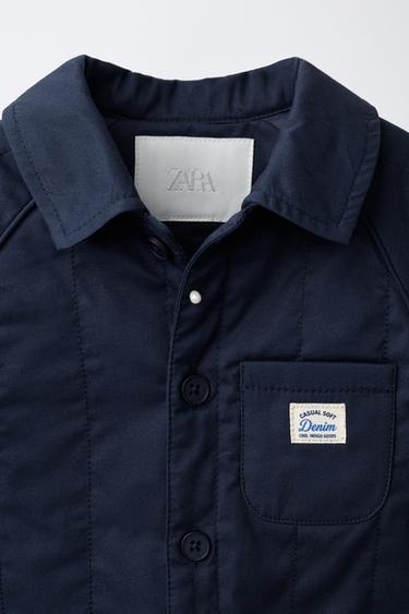 VESTE MATELASSÉE À ÉTIQUETTE - Bleu / Indigo de Zara - Image 2